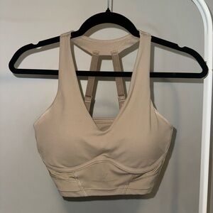 Whitney Simmons x Gymshark longline sports bra cement brown